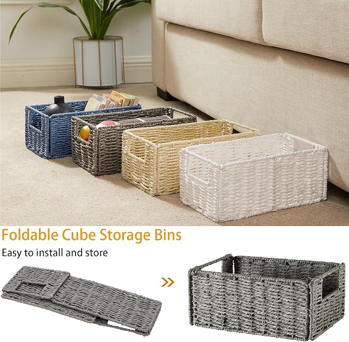 Vagusicc Wicker Storage Basket, Small Storage Baskets - Image 6