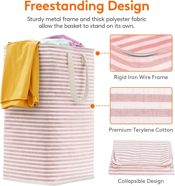 Lifewit 3 Pack Laundry Basket 80L Each, Collapsible Clothes Hamper - Image 2