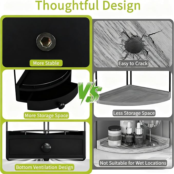 2-Tier Corner Bathroom Counter Organizer - Image 7