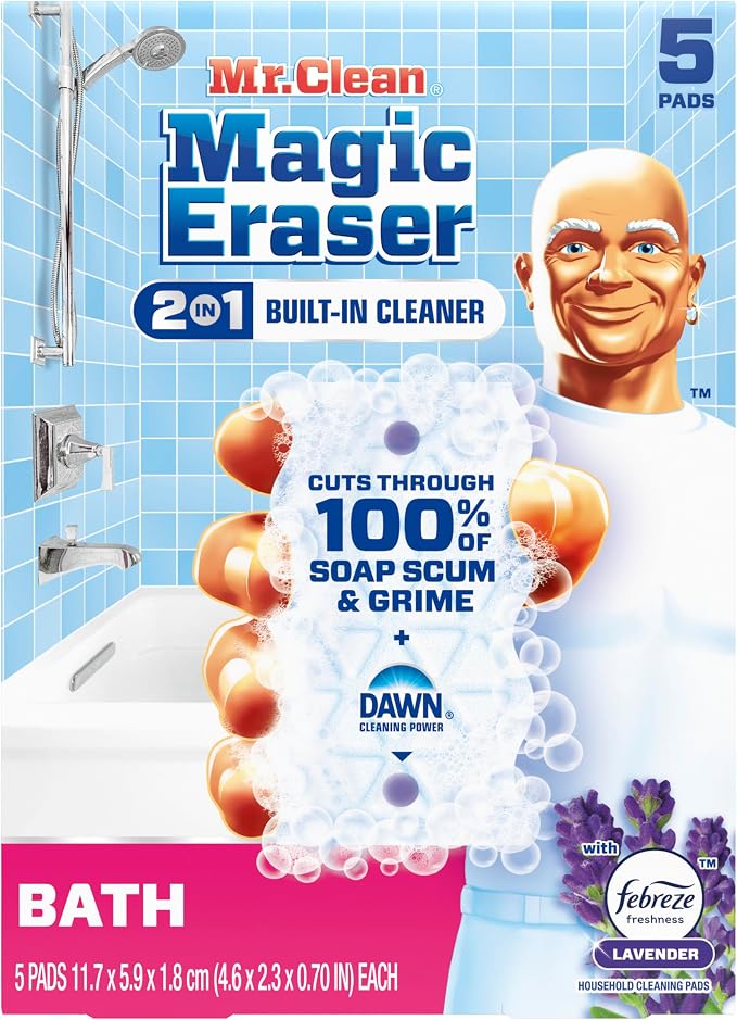 Mr. Clean Magic Eraser Sponge, Bathroom Cleaner, Shower Cleaner, Tub Cleaner - Image 10