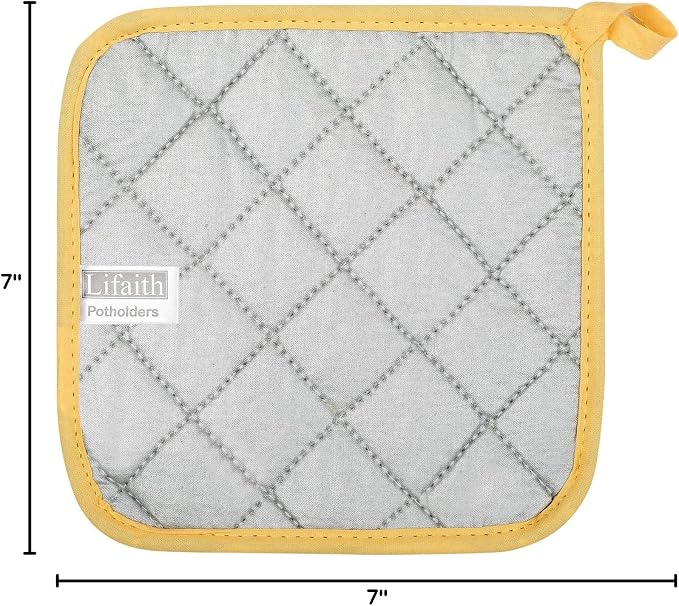 100% Cotton Kitchen Everyday Basic Terry Pot Holder Heat Resistant Coaster - Image 10