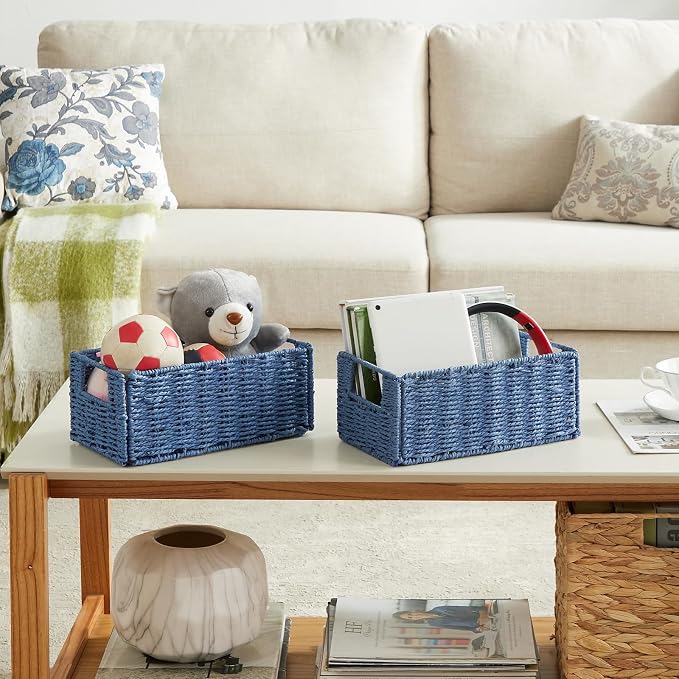 Vagusicc Wicker Storage Basket, Small Storage Baskets - Image 3