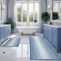 BSICPRO Bathroom Rugs and Mats Sets, 2 Piece Thick Absorbent Chenille Bath Mat by BSICPRO
