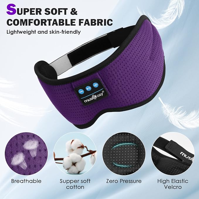 MUSICOZY Sleep Headphones, Wireless Music Earbuds Earphones - Image 6
