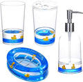 Locco Decor 4 Piece Acrylic Liquid 3D Floating Motion Bathroom Vanity Accessory by LoccoDecor