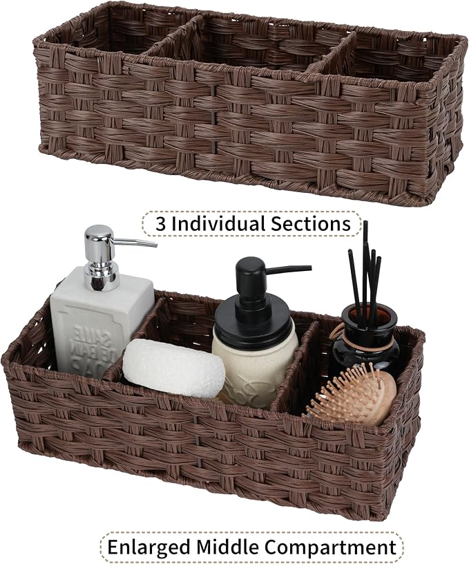 GRANNY SAYS Bathroom Baskets for Organizing, Wicker Baskets for Shelves - Image 8