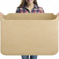 95L Extra Large Blanket Basket, Rectangle Nursery Blanket Storage by OIASKET