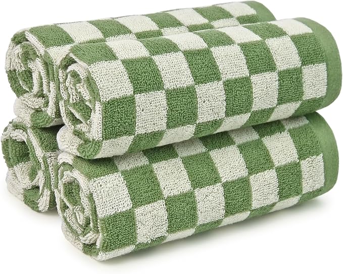 Jacquotha Wash Cloths Checkered 4 Pack by Jacquotha