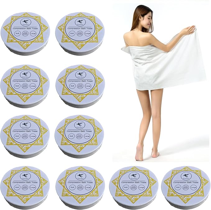 10 PCS Compressed Bath Towel Tablets by Eamecl