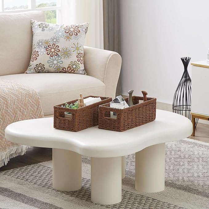 Vagusicc Wicker Storage Basket, Paper Rope Wicker Baskets - Image 7