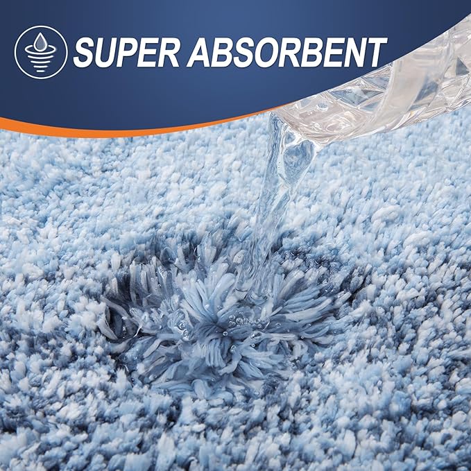 OLANLY Bathroom Rug Set 2 Piece, Soft Absorbent Microfiber Bath Rug Set - Image 4