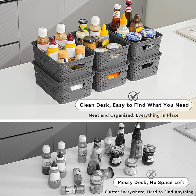 10 Pack Plastic Storage Bins - Image 4