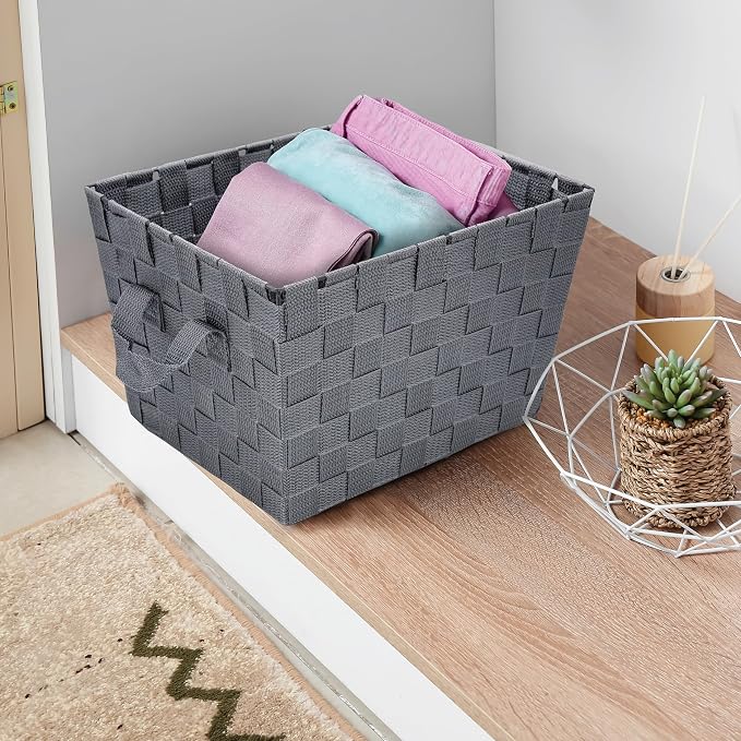 Brookstone Woven Shelf Basket Organize - Image 4