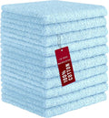 DecorRack 10 Pack 100% Cotton Wash Cloth, Luxurious Soft, 12 x 12 inch Ultra by DecorRack