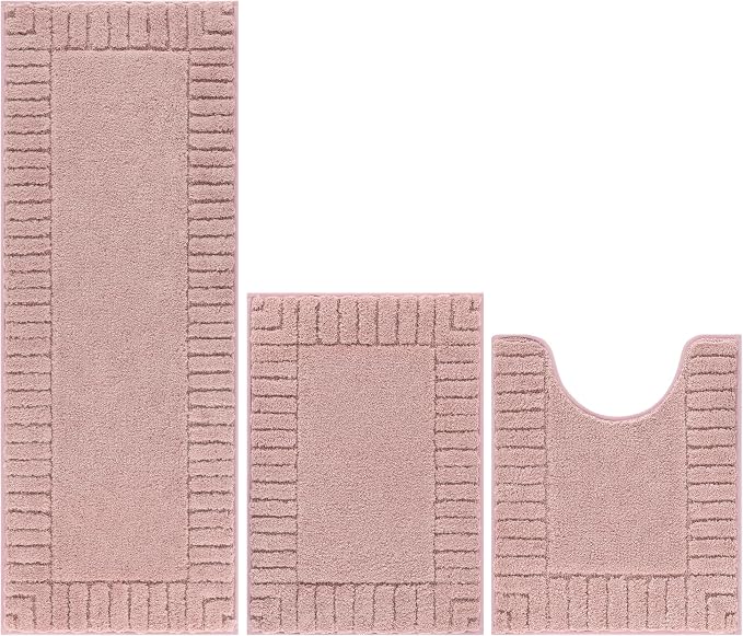 Pauwer Bathroom Rugs Sets 3 Piece Bathroom Shower Rugs - Image 8