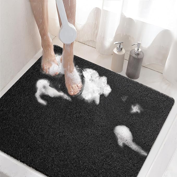 HITSLAM Square Shower Mat Non Slip, Bath Tub Mat by HITSLAM