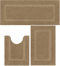 SHACOS Soft Fluffy Bathroom Runner Rugs Set of 3 Bath Mats by SHACOS
