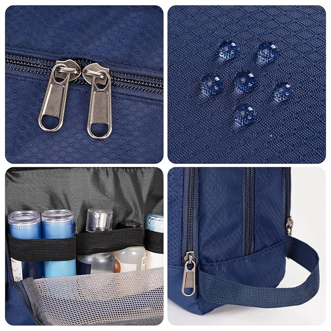 Toiletry Bag for Men Hanging Dopp Kit Water Resistant Shaving Bag Small - Image 4