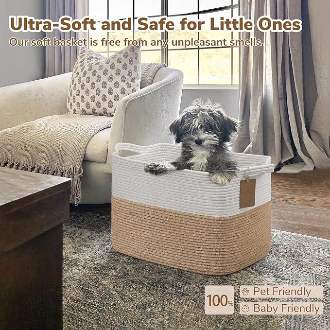 Goodpick Woven Storage Baskets for Organizing, Nursery Toy Baskets Storage Kids - Image 5
