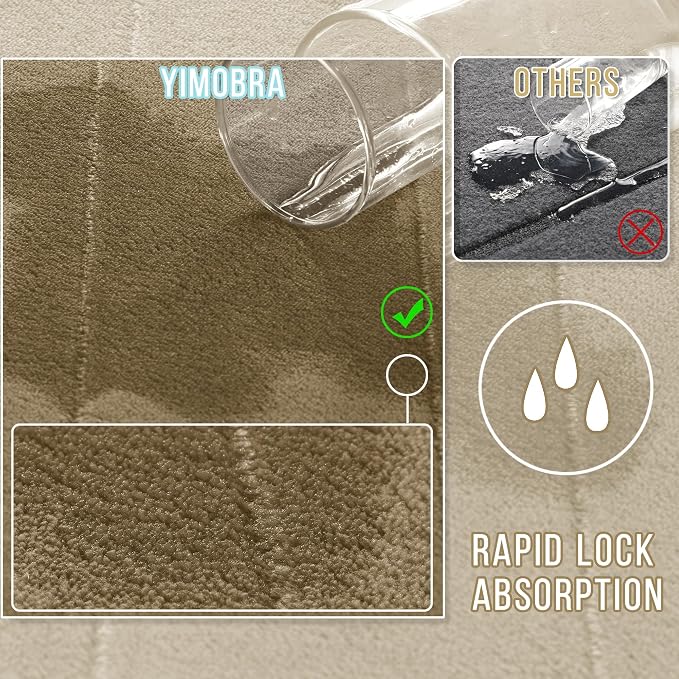 Yimobra Memory Foam Bathroom Rugs Sets 2 Piece - Image 4