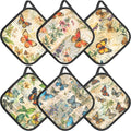 6 Pack Pot Holders 100% Cotton Heat Resistant Potholder, Machine Washable Pot by Unknown