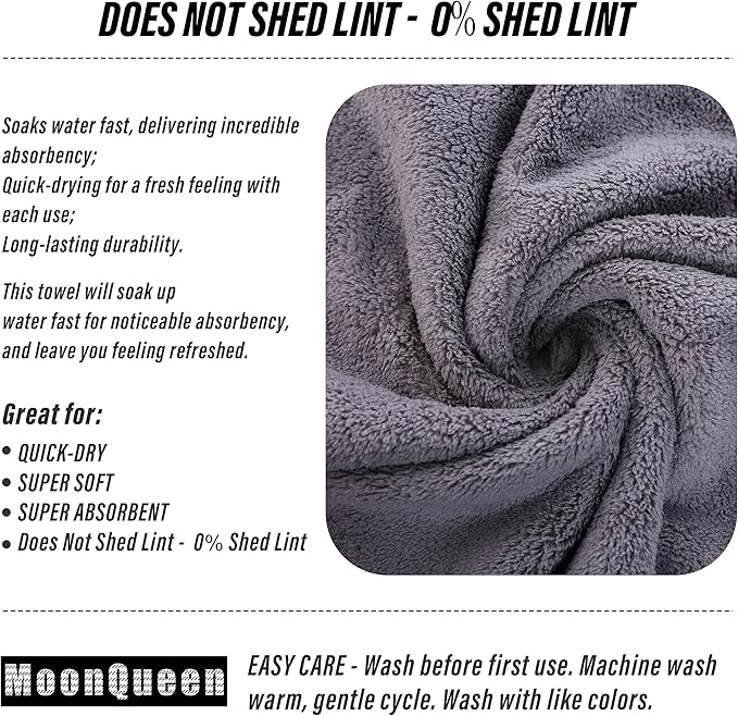 MOONQUEEN 6 Pack Premium Hand Towels - Image 5