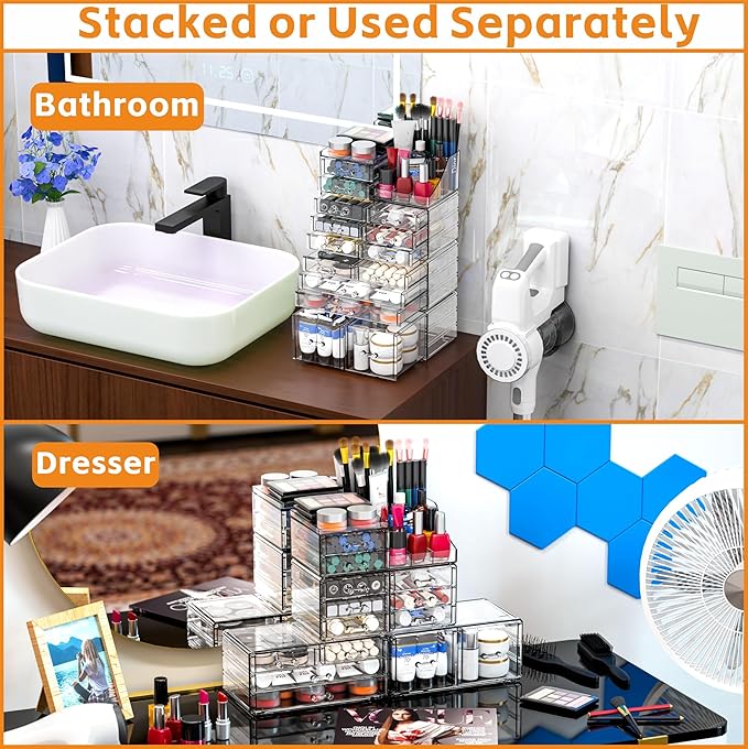 Cq acrylic Make Up Organizers for Vanity - Image 2