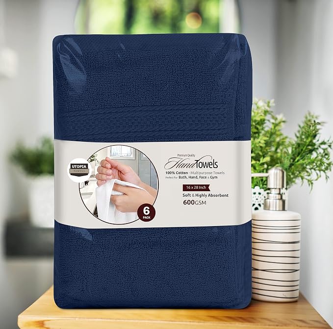 Utopia Towels [6 Pack Premium Hand Towels Set, 100% Ring Spun Cotton, Ultra - Image 8