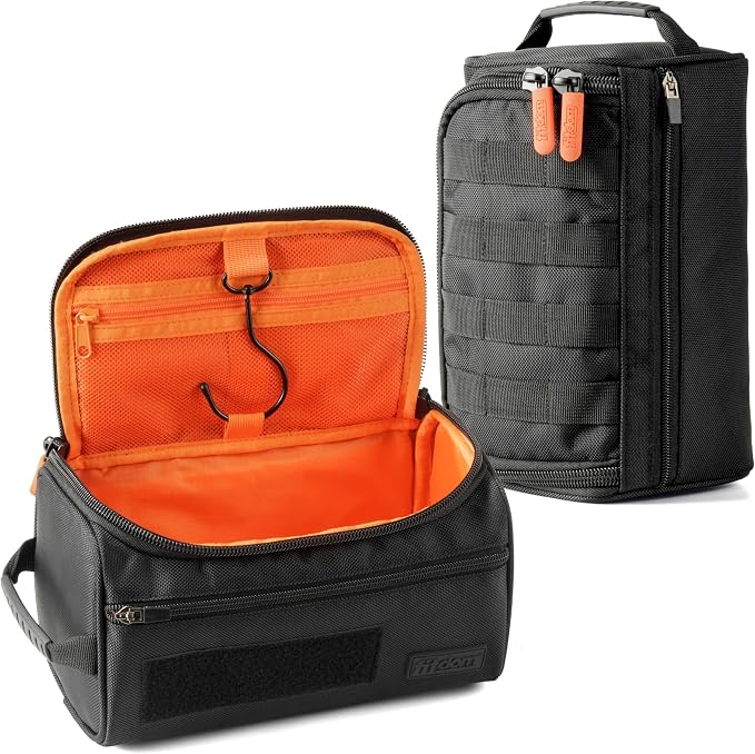 Fitdom Hanging Toiletry Bag Tactical Dopp Kit Case by Fitdom
