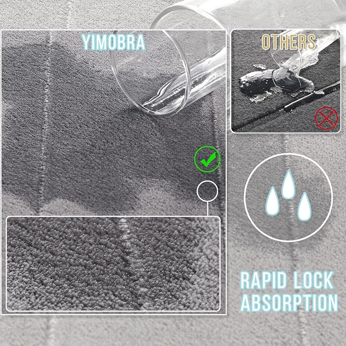 Yimobra Memory Foam Bathroom Rugs Sets 2 Piece - Image 4