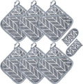 Heat Resistant Potholders Hot Pads-6 Kitchen Pot Holders Set by Win+Change