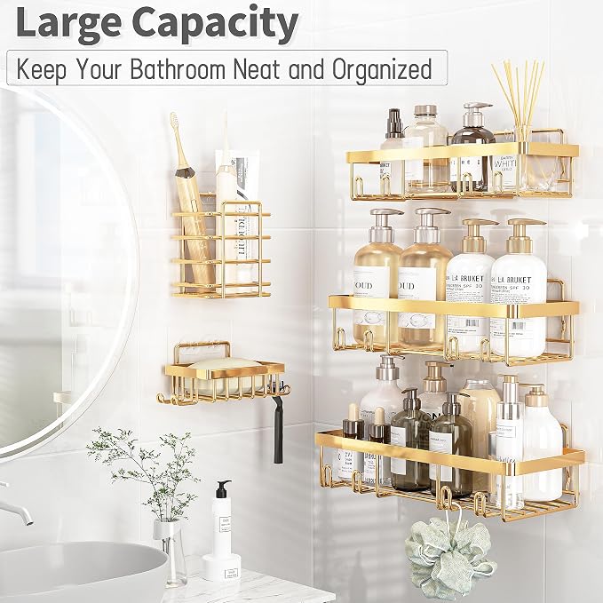 5 Pack Shower Caddy Organizer Rack Shelf - Image 3