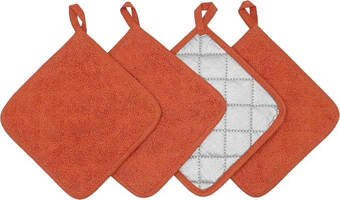 Cotton Pot Holders Cotton Made Machine Washable Heat Resistant Everyday Kitchen by GQZLUCK