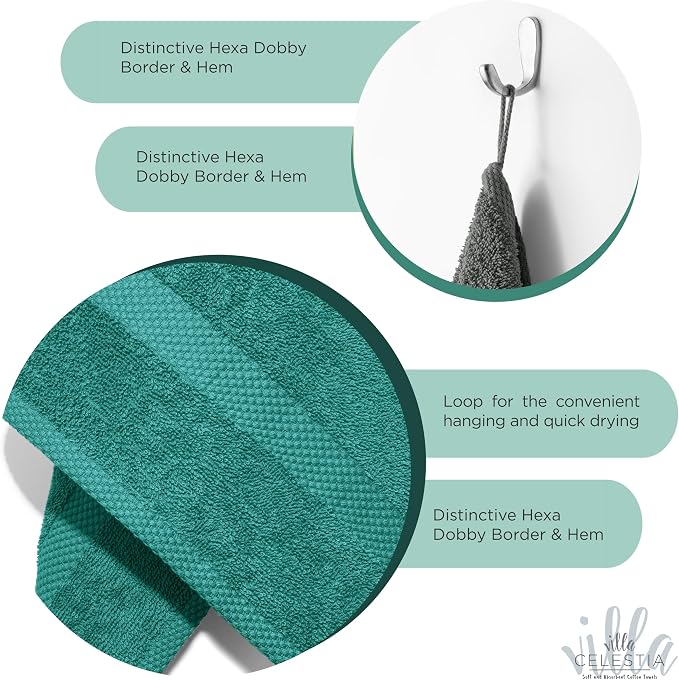 100% Cotton Bath Towel Set of 24-6 Bath Towels, 6 Hand Towels, 12 Wash Cloths - Image 5
