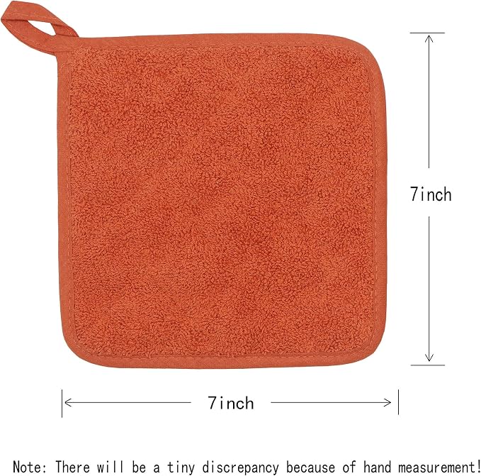 Cotton Pot Holders Cotton Made Machine Washable Heat Resistant Everyday Kitchen - Image 6