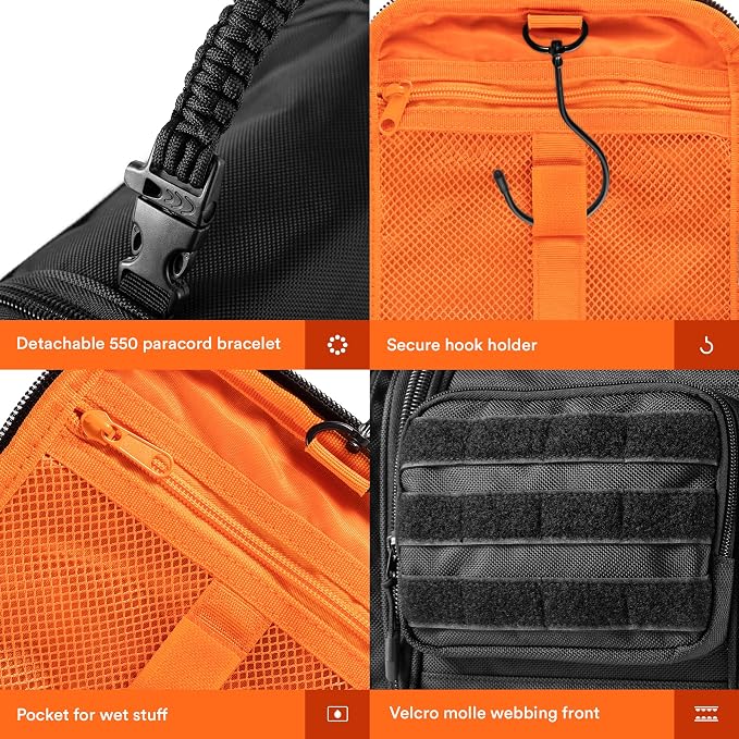 Fitdom Tactical Hanging Toiletry Bag Dopp Kit - Image 4