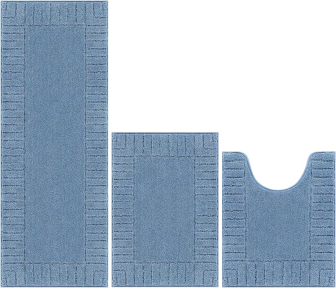 Pauwer Bathroom Rugs Sets 3 Piece Bathroom Shower Rugs - Image 8