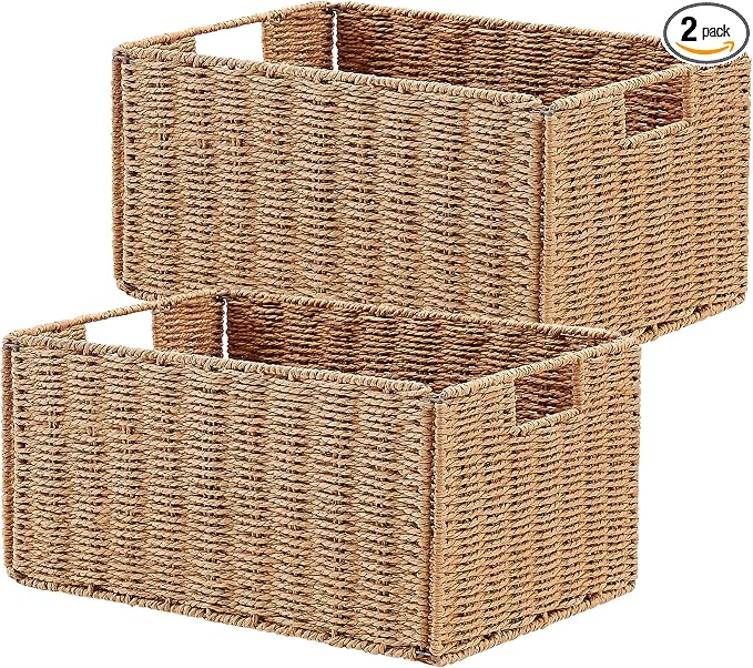 Vagusicc Wicker Storage Basket, Small Storage Baskets by Vagusicc