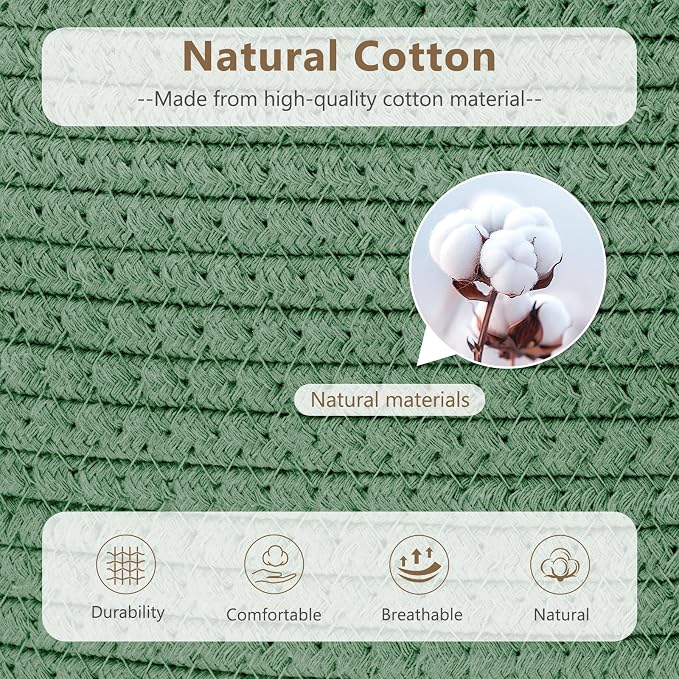 Cotton Rope Storage Basket, Woven Basket - Image 3