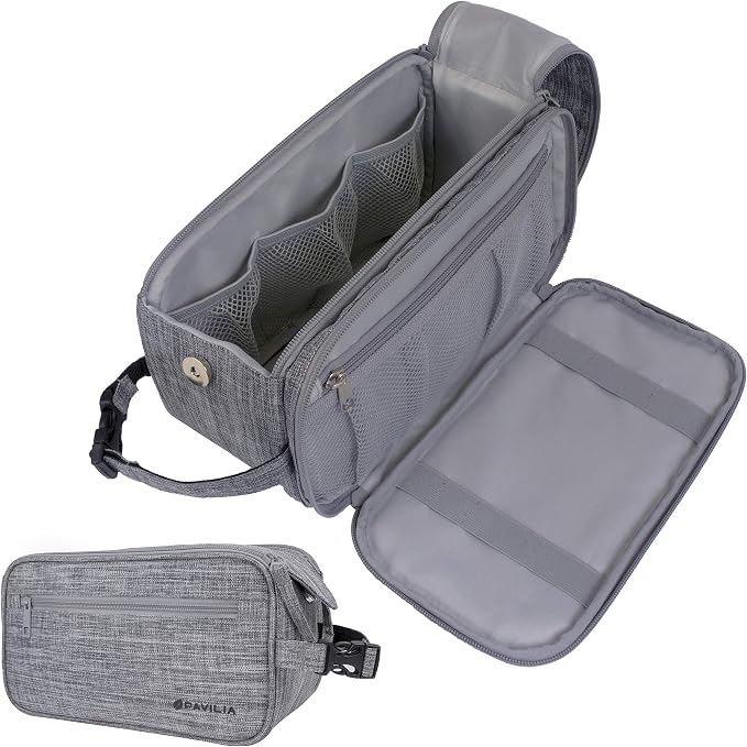 PAVILIA Toiletry Bag for Men, Travel Essentials Shaving Dopp Kit, Mens Travel by PAVILIA