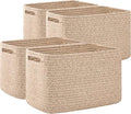 OIAHOMY 4 Pack Storage Baskets for Organizing, Cube Storage Bins for Shelves by MasterofSpaceOptimization