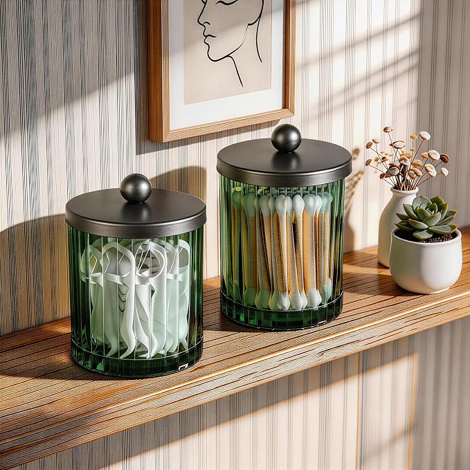Amolliar Sage Green Glass Apothecary Jar - Image 7