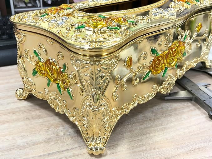 9.45"x5.43"x3.94" Luxurious Rose Tissue Box - Image 2