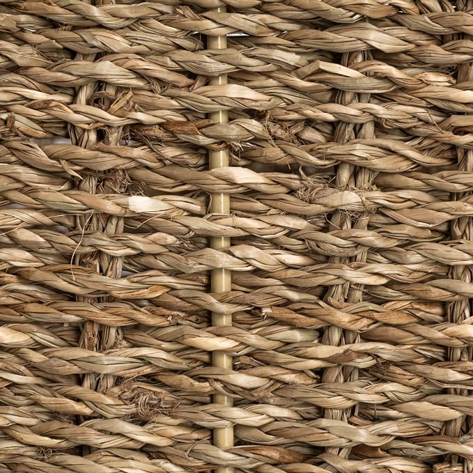 Household Essentials Handwoven Seagrass Rectangular Storage Basket - Image 3