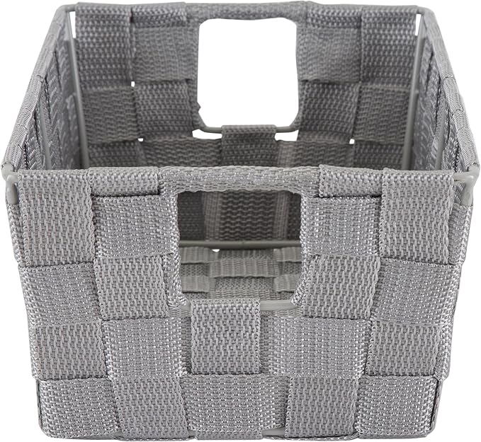 Simplify 2 Pack Small Woven Storage Shelf Basket | Organization | Bathroom | - Image 9