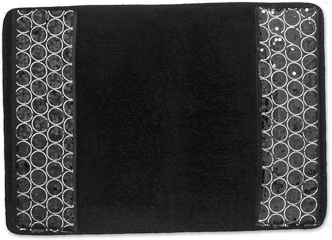 Zahari Home Sinatra Black Bathroom Rug Classic Luxury Bath Rug Contemporary - Image 5
