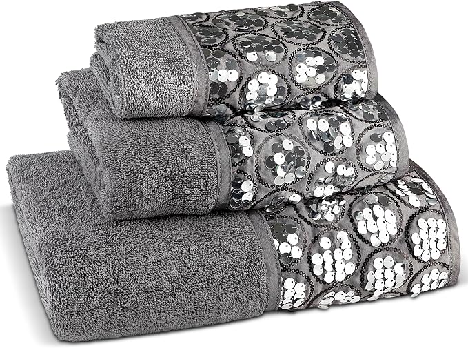 Zahari Home Sinatra Modern Bathroom Towel Set 3 Piece Towel Bath Towel by ZahariHome