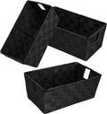 Woven Black Storage Baskets Shelf Tote Boxes Container, Durable Storage by homyfort