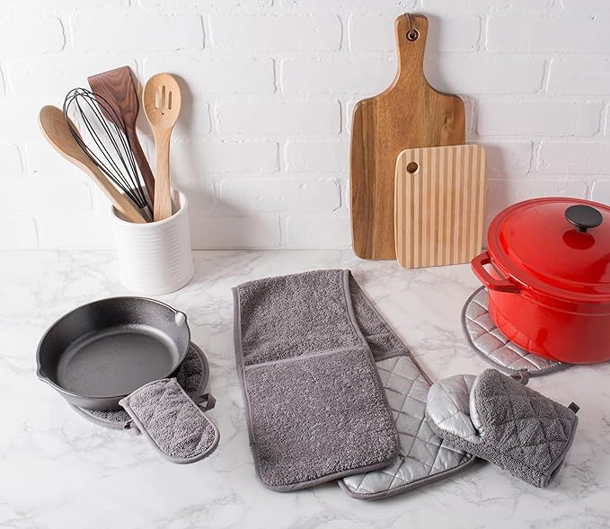 DII Basic Terry Collection Quilted 100% Cotton, Pan Handle, 3 Piece - Image 7