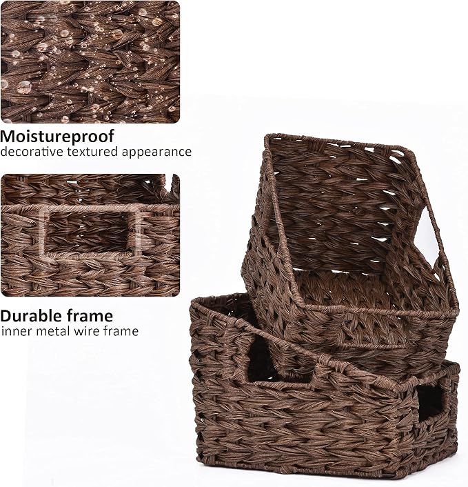 GRANNY SAYS Wicker Storage Baskets, Waterproof Wicker Basket - Image 4